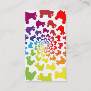 Rollschuh Regenbogen Kreis Visitenkarte