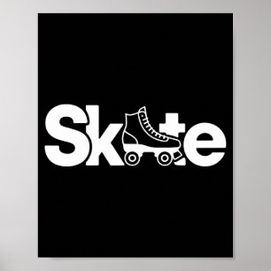Rollschuh Rollschuh Rollschuhlaufen Rollschuhläufe Poster