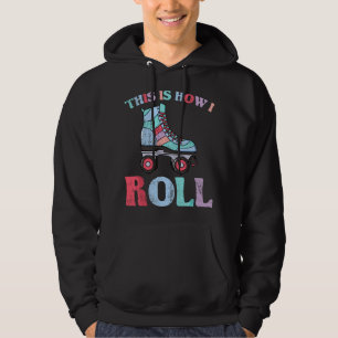 Rollschuhe Lustig Vintage Siebziger Disco Derby Hoodie