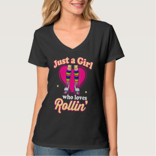 Rollschuhe Rollerskating 70er Party Achtziger Jahr T-Shirt