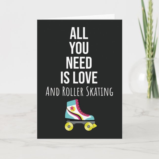 Rollschuhkarten Rollschuh Rollschuhfahrer Für Kind Karte (Vorderseite)