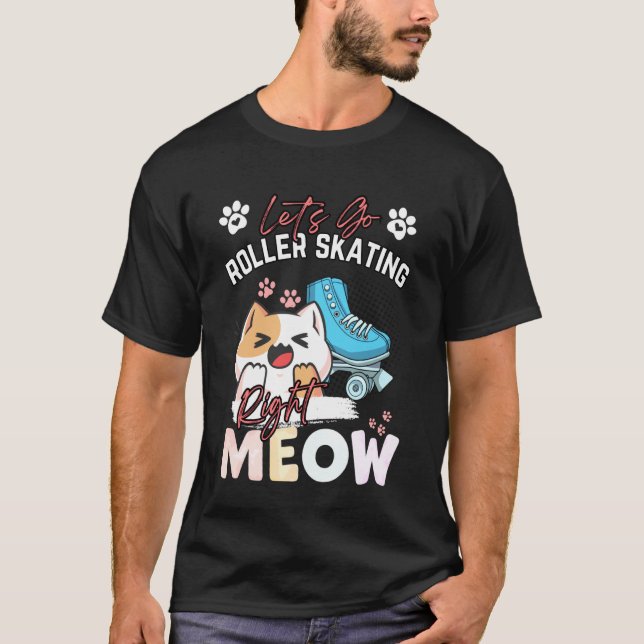 Rollschuhlaufende Katzen Inline-Skating Rollerblad T-Shirt (Vorderseite)