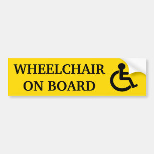 Rollstuhl an Bord des Autoaufklebers Autoaufkleber