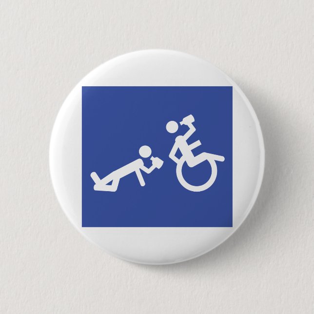 Rollstuhl Boozer Button (Vorderseite)