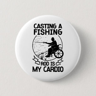 Rollstuhl Fisherman Boating Mit Behinderung Hop Button