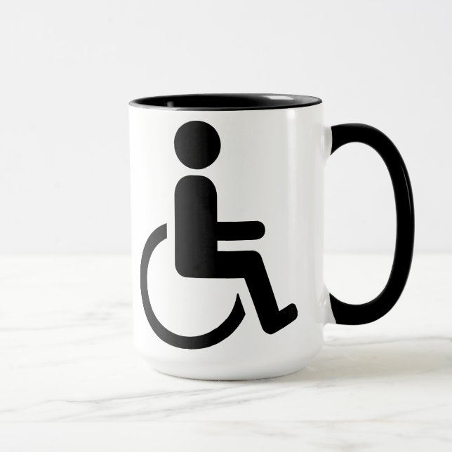 Rollstuhl handicaped Ikone Tasse (Rechts)