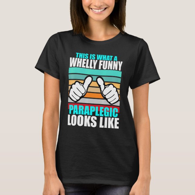 Rollstuhl mit Rollstuhl T-Shirt (Vorderseite)