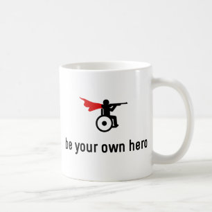 Rollstuhl-Schießen-Held Kaffeetasse