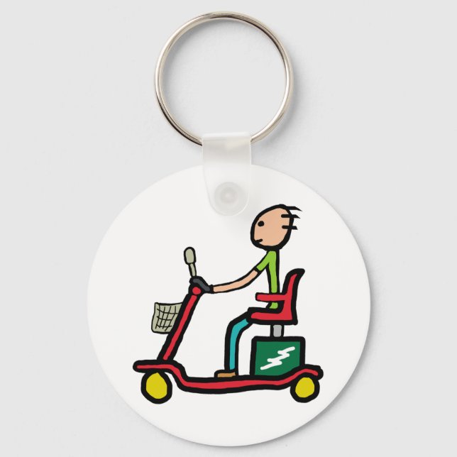 Rollstuhl-Scooter Schlüsselanhänger (Vorderseite)