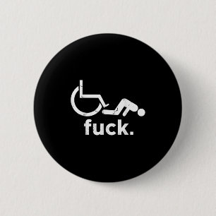 Rollstuhl Spaß Behinderung Funny Meme - Rollchai Button