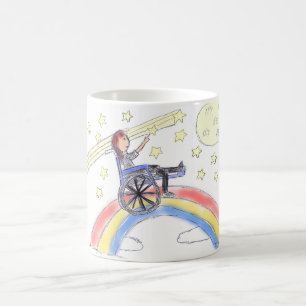 Rollstuhl-Träume - über dem Regenbogen Kaffeetasse