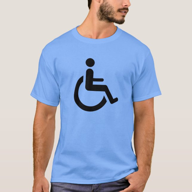 Rollstuhl-Zugang - Handikap-Stuhl-Symbol T-Shirt (Vorderseite)