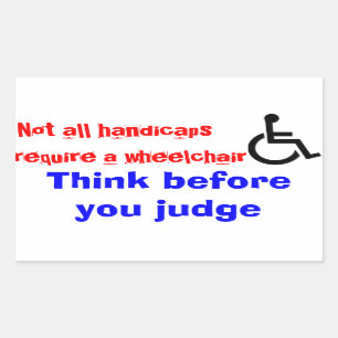 Rollstuhlaufkleber Rechteckiger Aufkleber