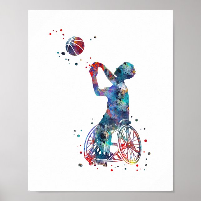 Rollstuhlbasketball Poster (Vorne)