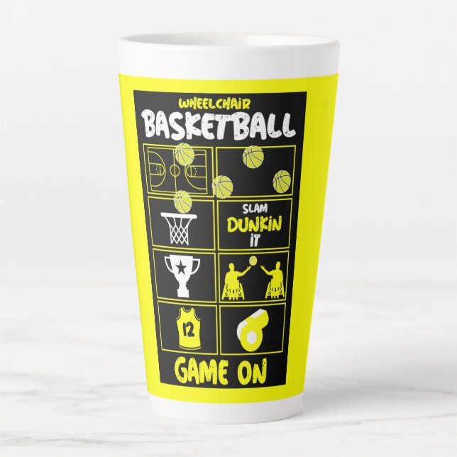 Rollstuhlbasketballspieler Milchtasse (Vorderseite)
