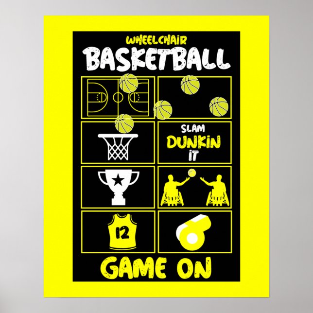 Rollstuhlbasketballspieler Poster (Vorne)