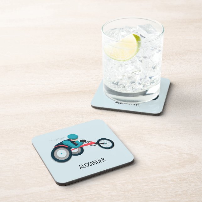 Rollstuhlfahren Getränkeuntersetzer (Rechte Seite)