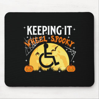 Rollstuhlfahrer Halloween Behinderter Gruseliger M Mousepad