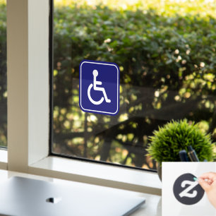 Rollstuhlfahrer Zugang Zuhause Business Fensteraufkleber