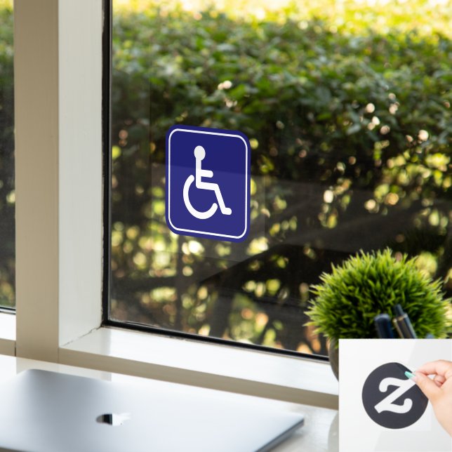 Rollstuhlfahrer Zugang Zuhause Business Fensteraufkleber (Büro)
