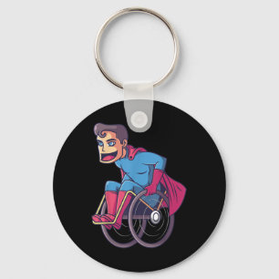 Rollstuhlsuperhero I Amputee Handicap Behinderung Schlüsselanhänger