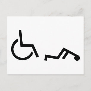 Rollstuhlunfall Postkarte