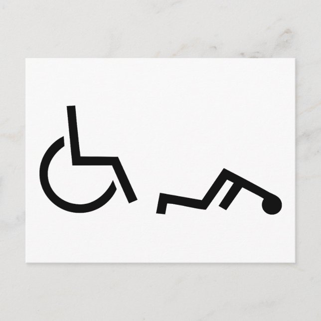 Rollstuhlunfall Postkarte (Vorderseite)