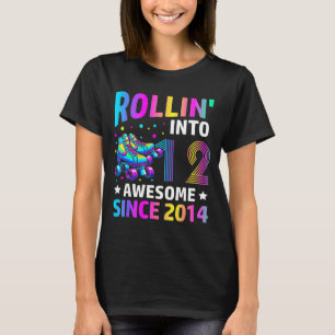 Rollt mit 12 Jahren auf Rollschuhen zum 12. Geburt T-Shirt