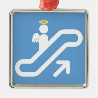 Rolltreppe, kein Treppenhaus Silbernes Ornament