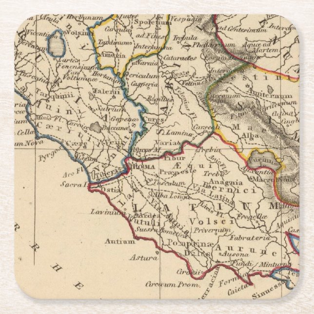 Rom 3 rechteckiger pappuntersetzer (Vorderseite)