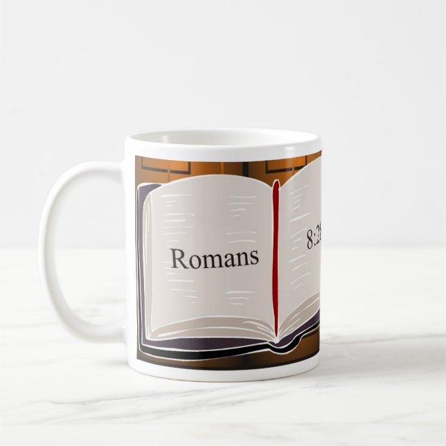 ROM-8:28 und -wir wissen dass alle Sache… Kaffeetasse (Links)