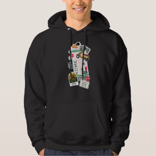 Rom Air Ticket Boarding Pass Flugzeug Italien Reis Hoodie