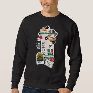 Rom Air Ticket Boarding Pass Flugzeug Italien Reis Sweatshirt