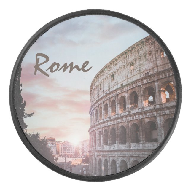 Rom Antike Architektur Sonnenuntergang Stadt Eishockey Puck (Vorderseite)