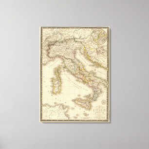 Rom-Atlas-Karte Leinwanddruck