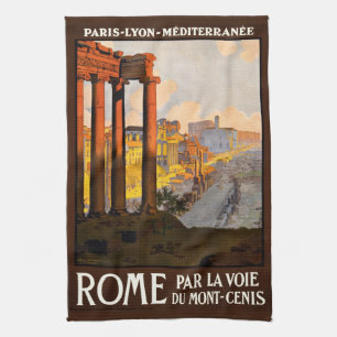 Rom bei Morgengrauen Par La Voie Reiseplakat 1920 Küchentuch