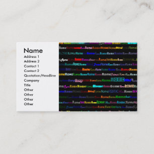 Rom Black Business Card Visitenkarte