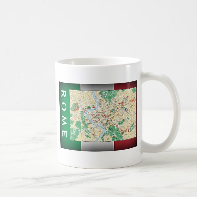 Rom City Map Kaffeetasse (Rechts)