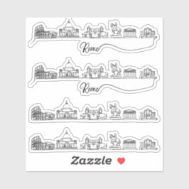 Rom City Skyline Aufkleber