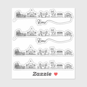 Rom City Skyline Aufkleber