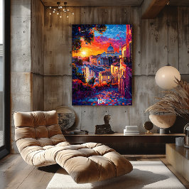 Rom City Skyline Poster - Historische italienische