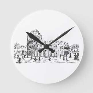 Rom colosseum runde wanduhr