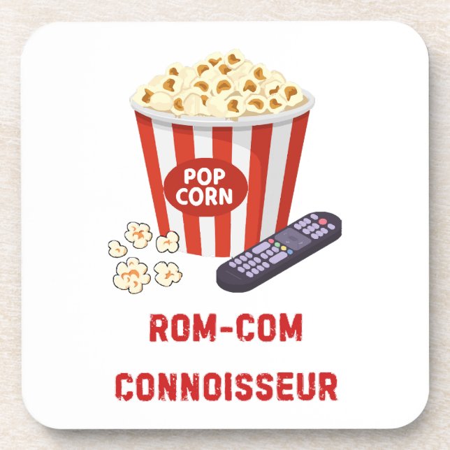 Rom-Com Connossieur Getränkeuntersetzer (Vorderseite)