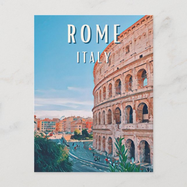Rom, die Stadt Dolce Vita und der Charme Postkarte (Vorderseite)