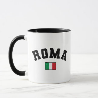 Rom Distressive Athletic Typografy w Italian Flag Tasse
