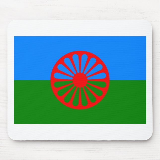 Rom-Flagge (Romani Flagge) Mousepad (Vorne)