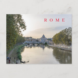 Rom Fluss Tiber Blick Postkarte