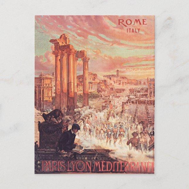 Rom Forum Europa Italien Vintage Reisen Postkarte (Vorderseite)