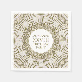 Rom Geburtstagsparty mit Steinelementen Serviette