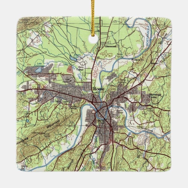 Rom Georgia Topo Karte Keramikornament (Rückseite)